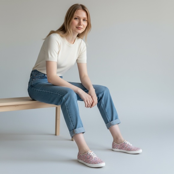 Keds Shoes - Keds Champion Neon Pink Woven Lace-Up Sneakers Size 8 Bright Multi NIB